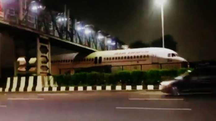 Air India plane stuck under foot over bridge in Delhi video goes viral