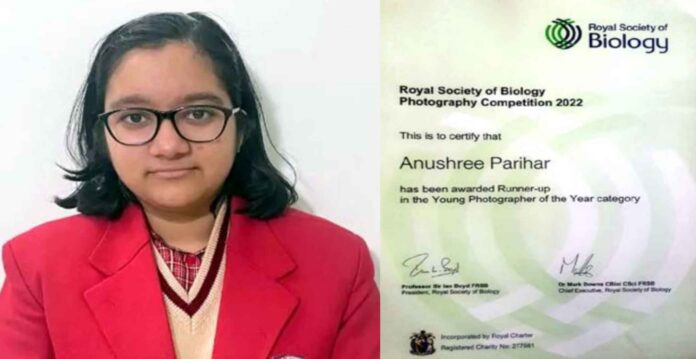 Uttarakhand's 8th class student Anushree's photo got second place in the world