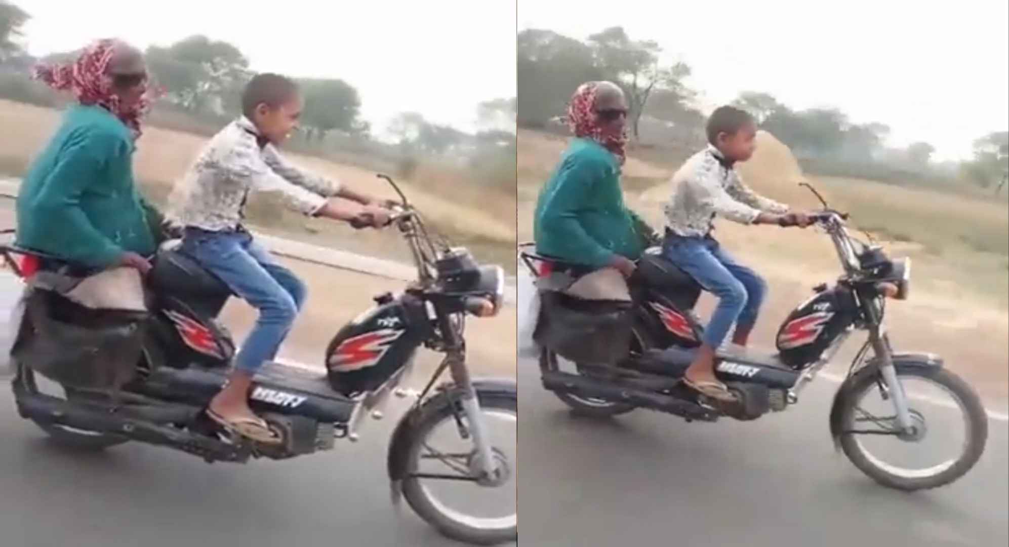 Video of 10-year-old child riding bike goes viral