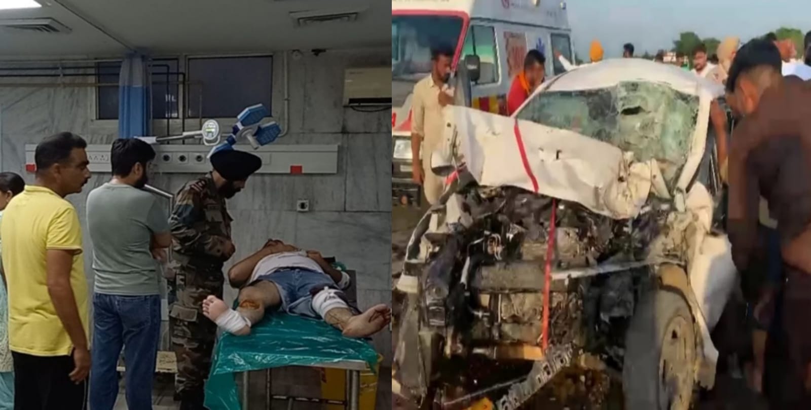 Female army officer Chitra Pandey, who was going to meet her husband with her seven-year-old son, died in a road accident.